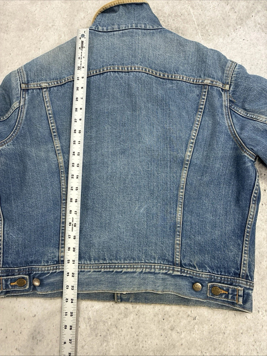 Vintage Lee Blanket Lined Denim Trucker Jacket Size XL