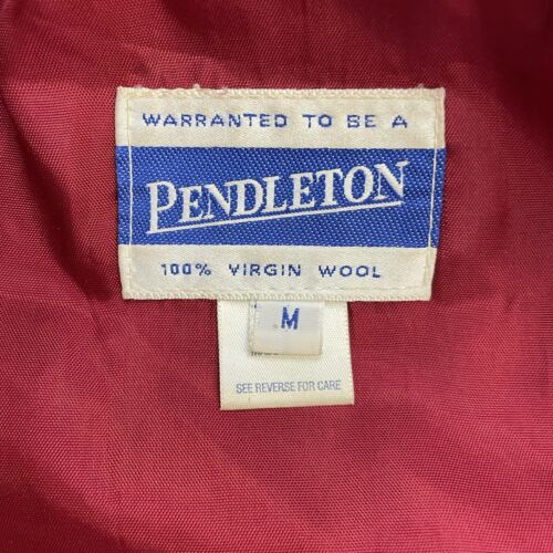 Vintage Pendleton Wool Bomber Jacket Size Medium Red