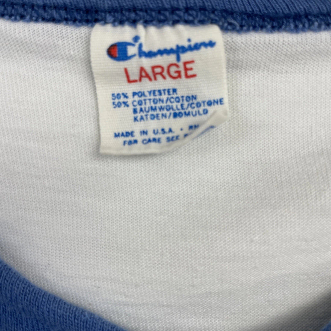 Vintage Mark Twain Hannibal Missouri Champion Ringer T-Shirt Size Large 80s