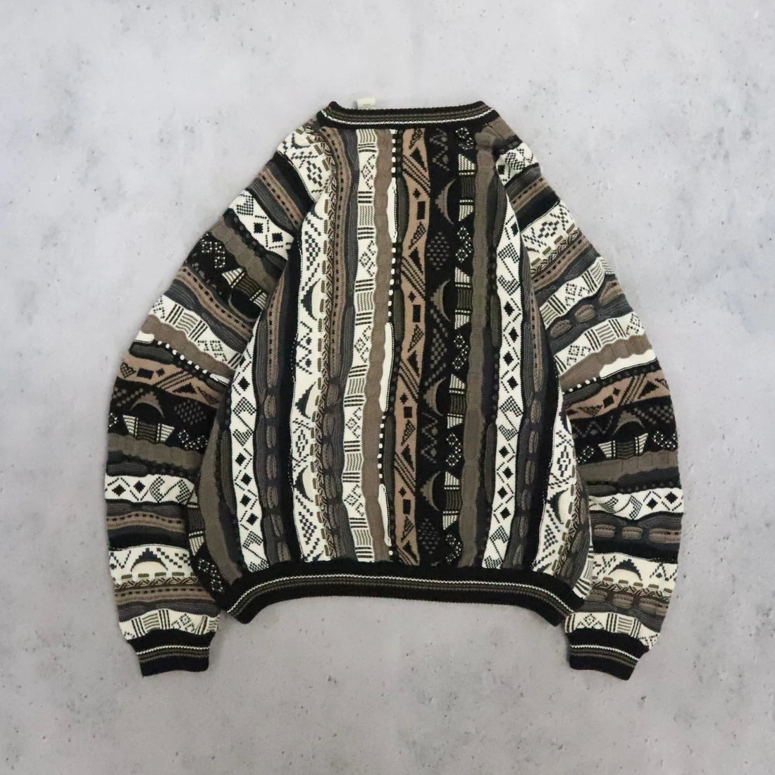 Vintage Cotton Traders 3D Knit Crewneck Sweater Size 2XL