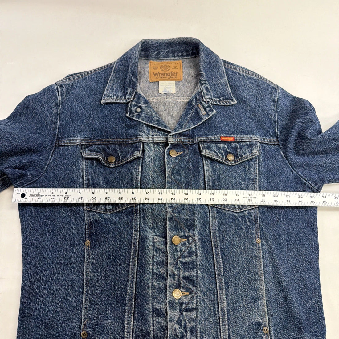 Vintage Wrangler Denim Trucker Jacket Size Large Blue