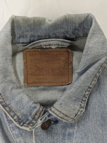 Vintage Levi Strauss & Co Denim Jean Trucker Jacket Size XS Blue 75525-0404