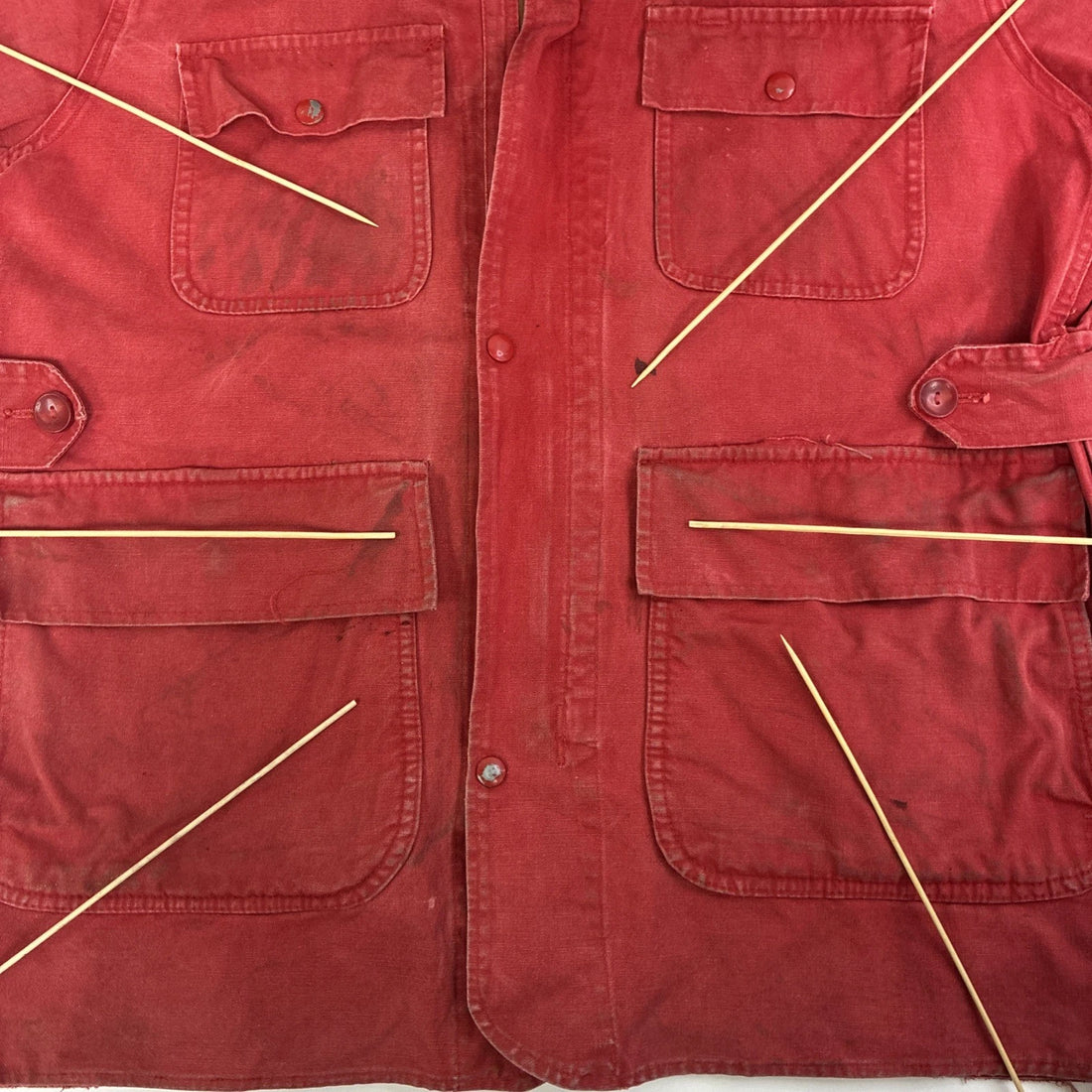 Vintage Red Hunting Field Coat Jacket Size Large