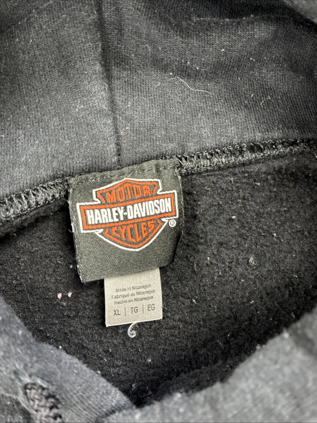Harley Davidson Motorcycles Built To Last Sweatshirt Hoodie Size XL