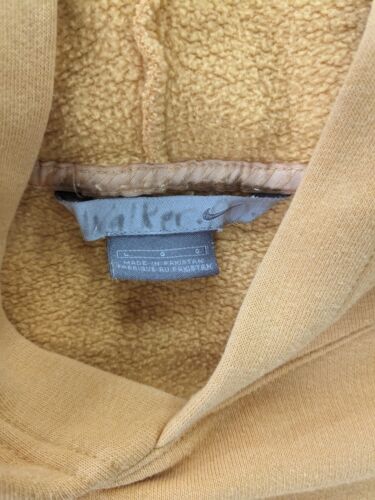 Vintage Nike Sweatshirt Hoodie Size Large Yellow Swoosh