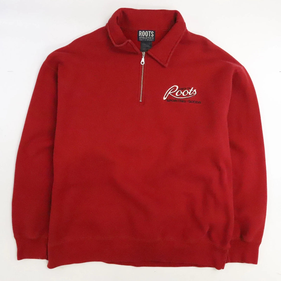 Vintage Roots Athletics 1/4 Zip Pullover Sweatshirt Size 2XL Red