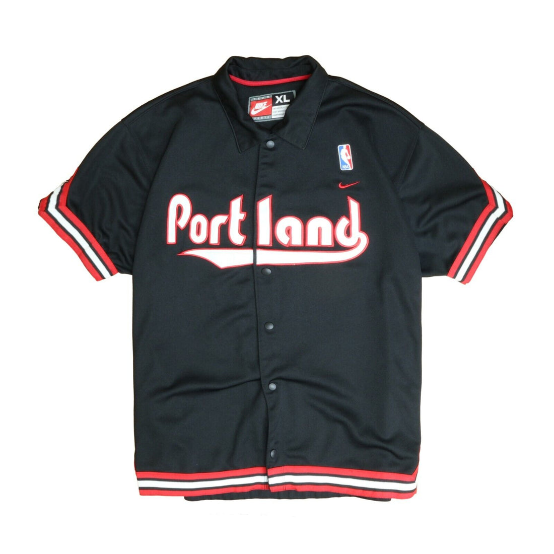 Vintage Portland Trail Blazers Nike Warm Up Shooting Jersey Size XL Black NBA