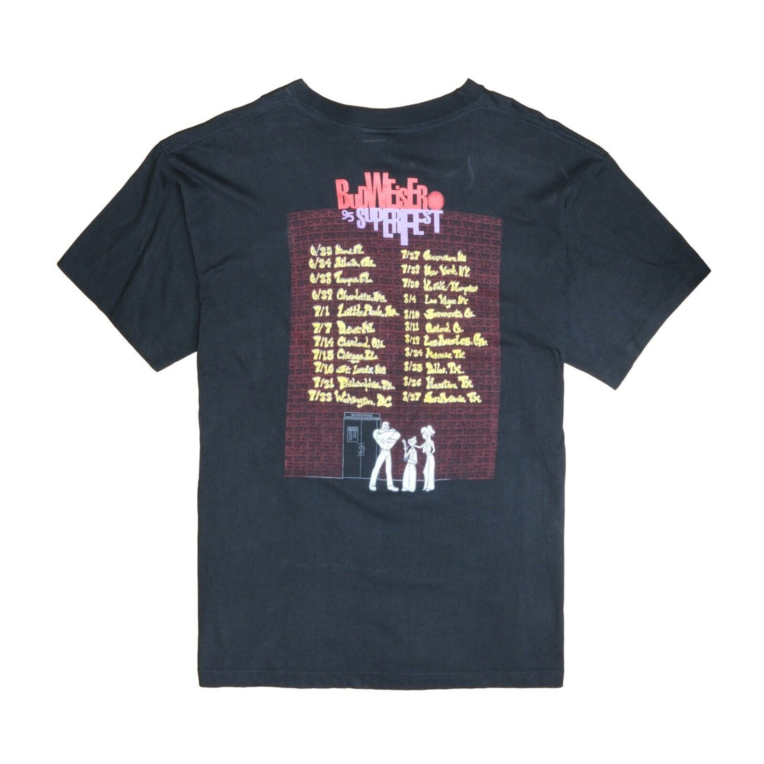 Vintage Budweiser Super Fest T-Shirt Size XL Music Mary J Blige TLC 1995 90s