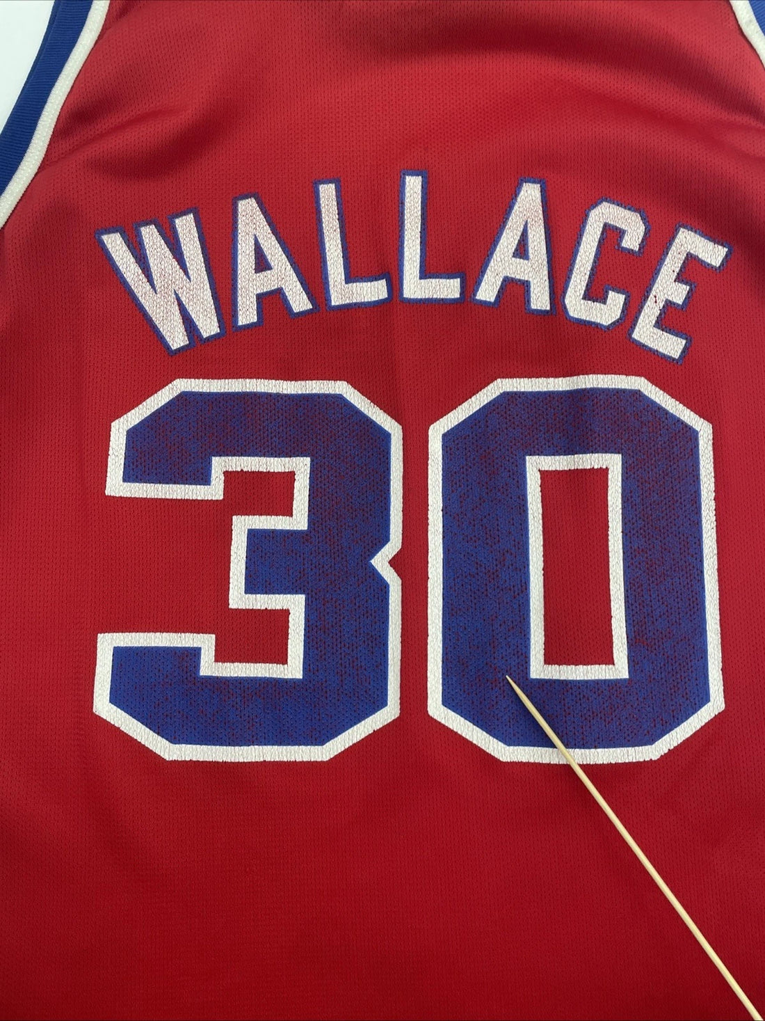 Vintage Washington Bullets Rasheed Wallace Champion Jersey Size 48 NBA