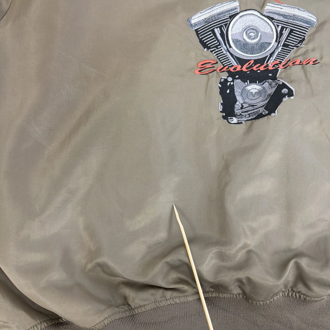 Harley Davidson Motorcycles Engine Bomber Jacket Size 2XL Embroidered