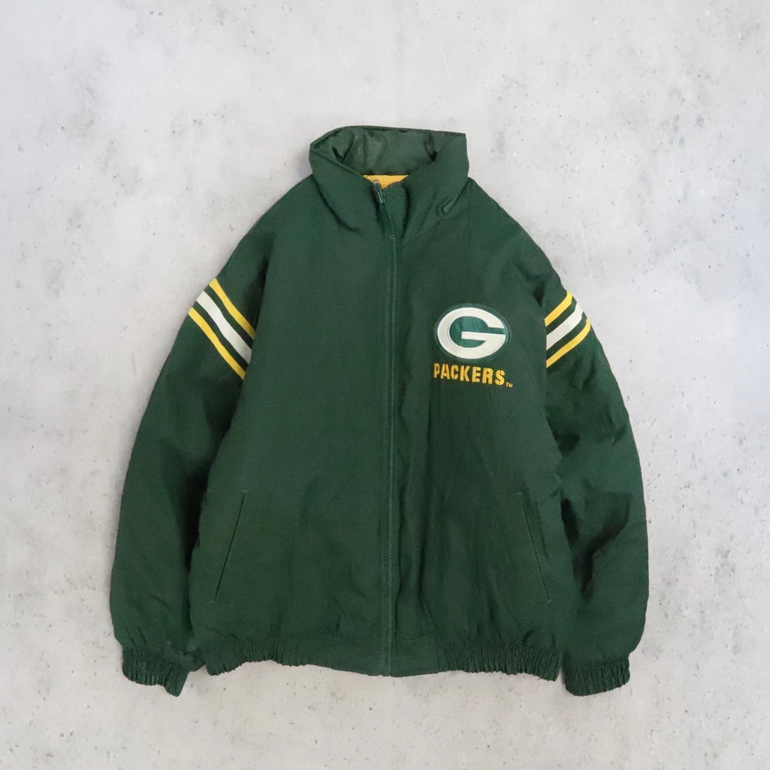 Vintage Green Bay Packers Pro Player Puffer Jacket Size XL NFL