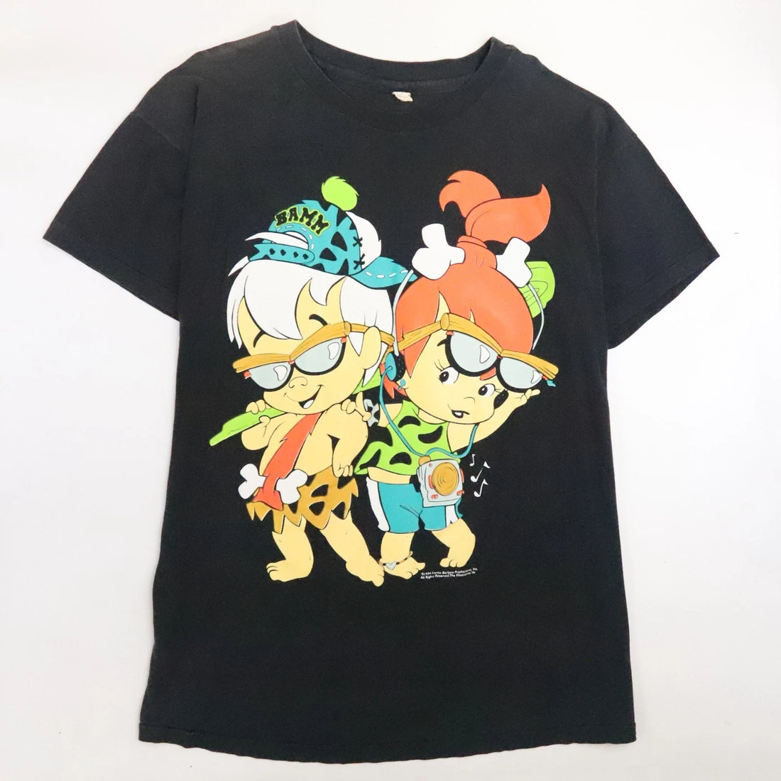 Vintage Flintstones Bam Bam Pebbles T-Shirt Size XL Cartoon 1994 90s