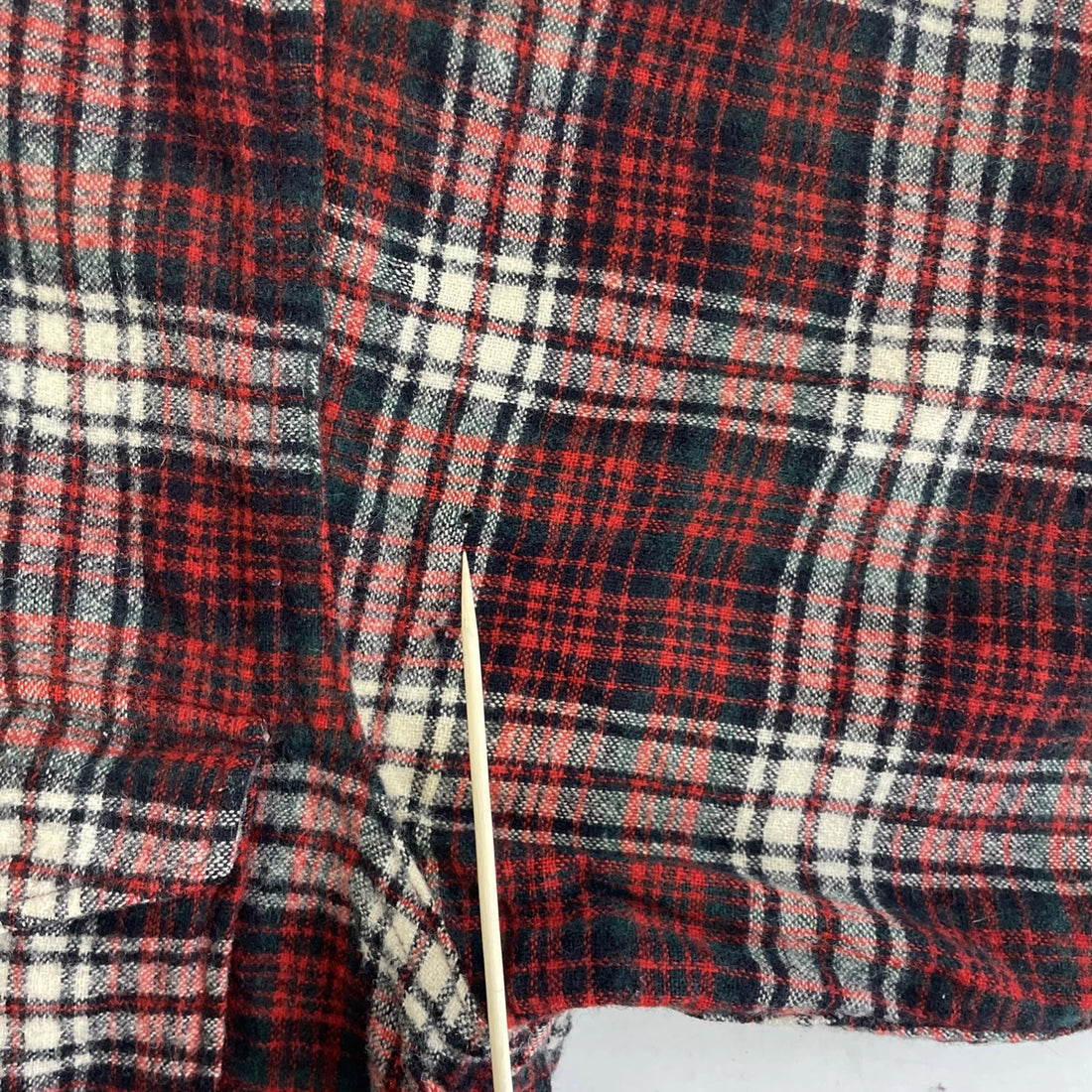 Wool Button Up Shirt Size Medium Red Plaid