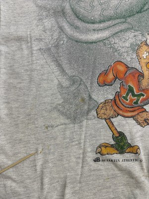 Vintage Miami Hurricanes Bulletin T-Shirt Size Large Wrap Around 90s NCAA