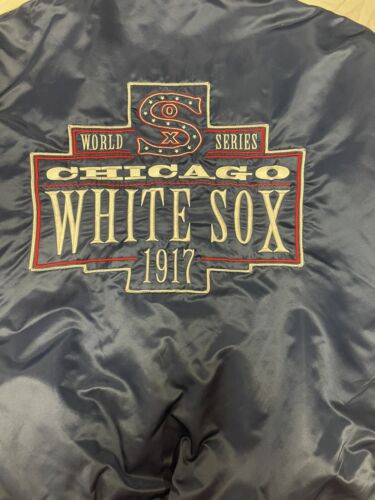 Chicago White Sox 1917 World Series G-III Satin Bomber Jacket Size Medium MLB