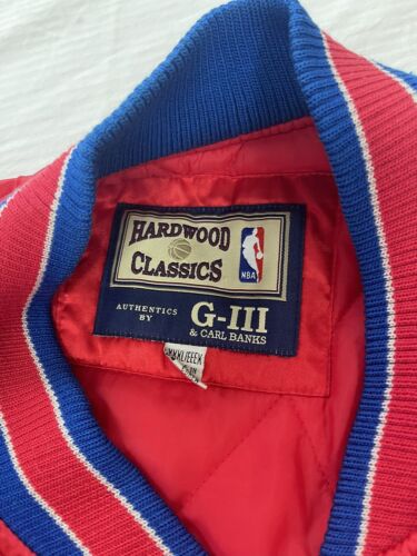 Philadelphia 76ers Satin Bomber Jacket Size 3XL Hardwood Classics NBA