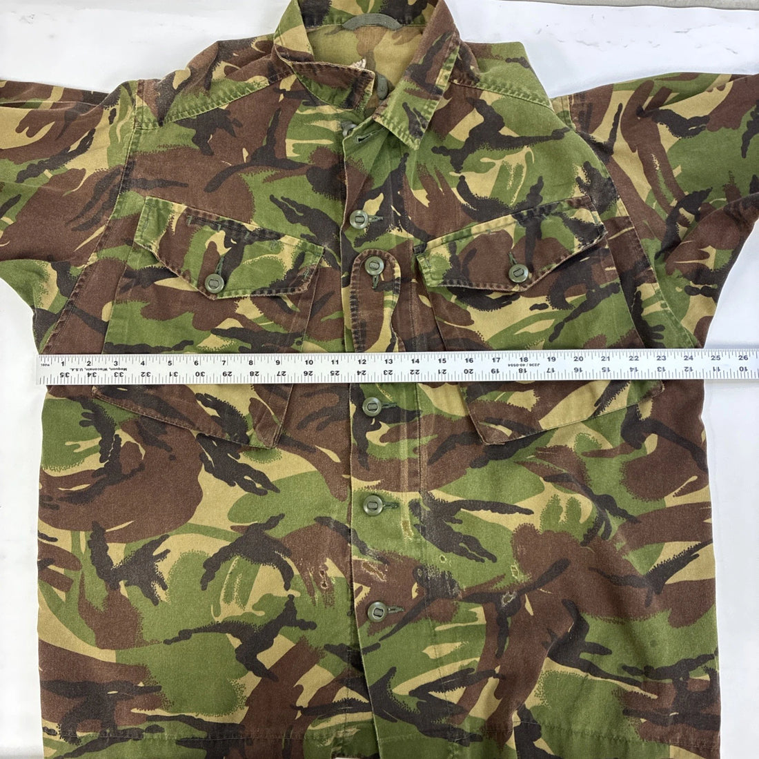 Vintage British Camo Combat Shirt Jacket Size XL