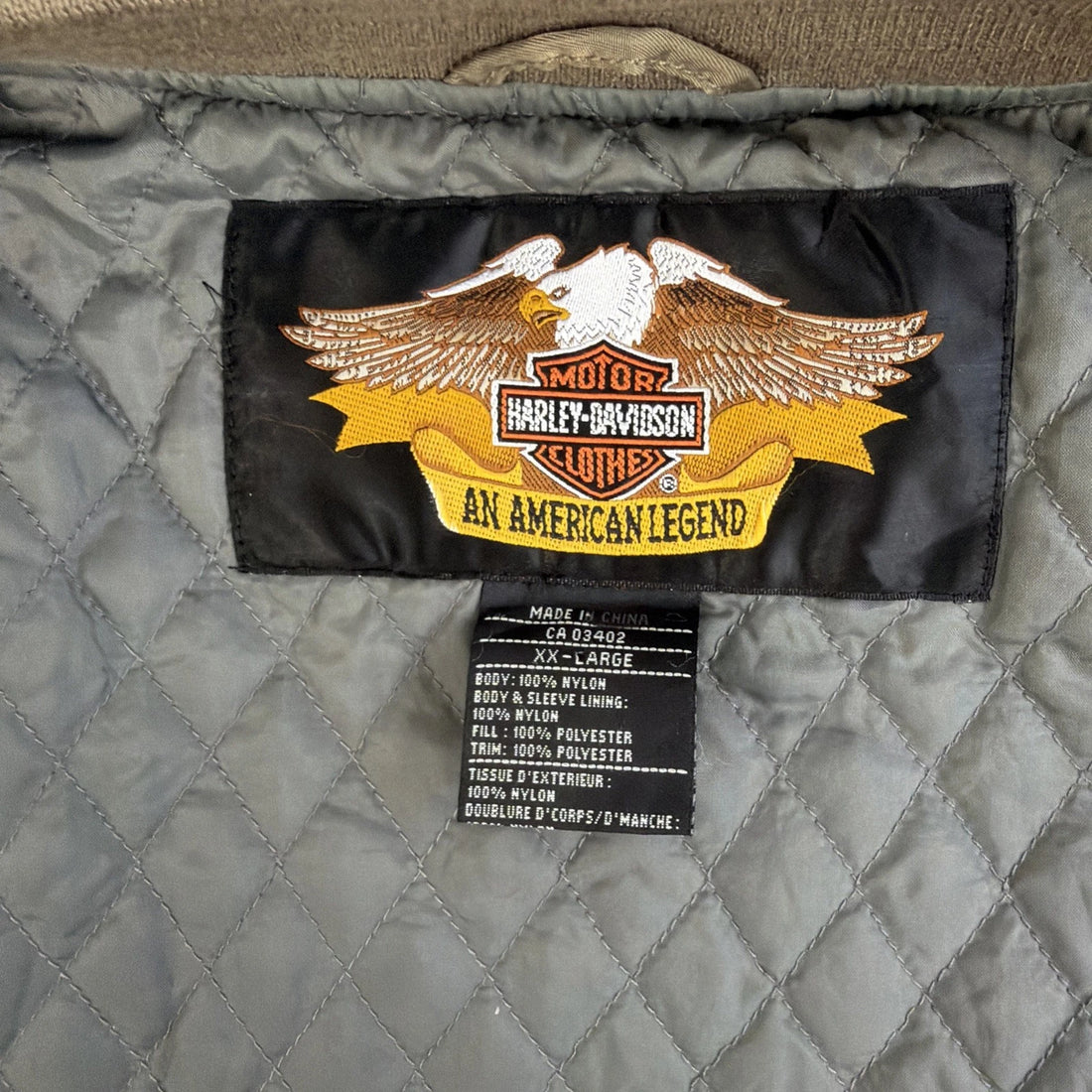 Harley Davidson Motorcycles Engine Bomber Jacket Size 2XL Embroidered