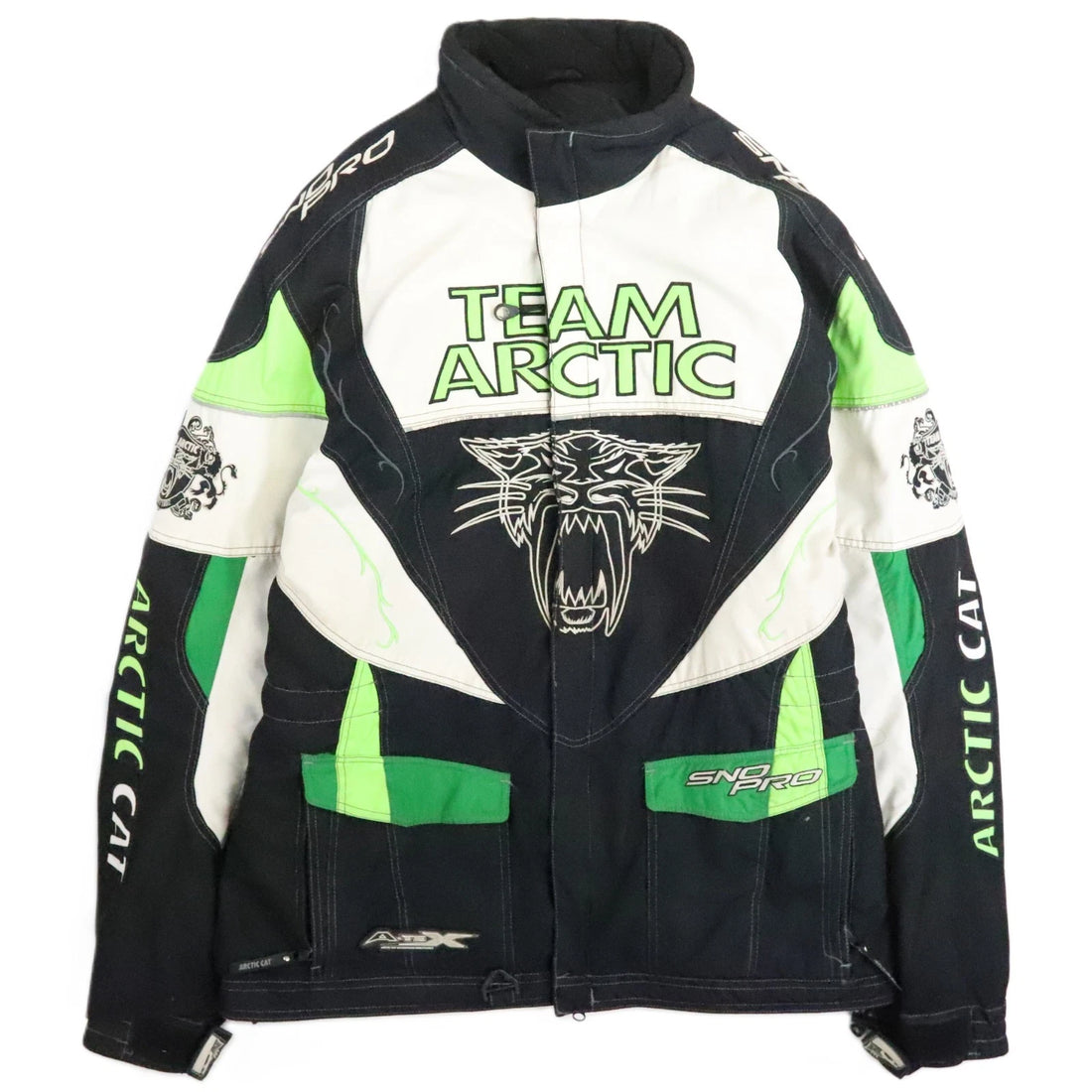 Vintage Team Arctic Cat Snowmobile Racing Jacket Size XLT