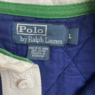 Vintage Polo Ralph Lauren Bleecker Classic Rugby Shirt Size Large
