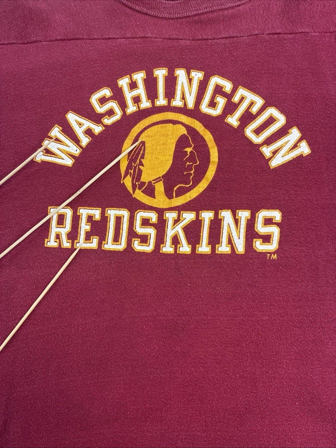 Vintage Washington Redskins Champion Raglan T-Shirt Size Large 80s NFL
