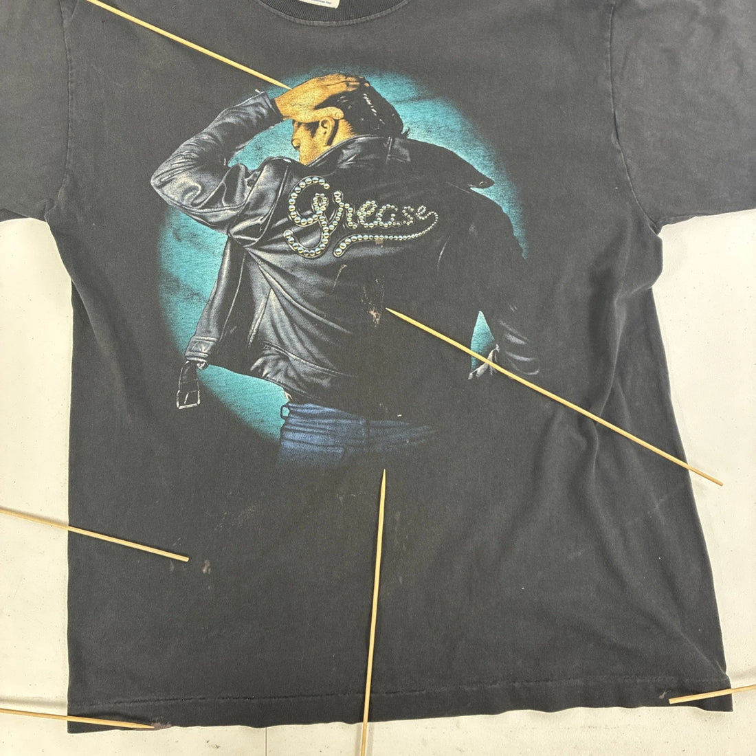 Vintage Grease John Travolta T-Shirt Size Large 90s