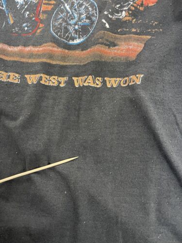 Vintage Harley Davidson Motorcycles How The West Was Won T-Shirt Large 1986 80s