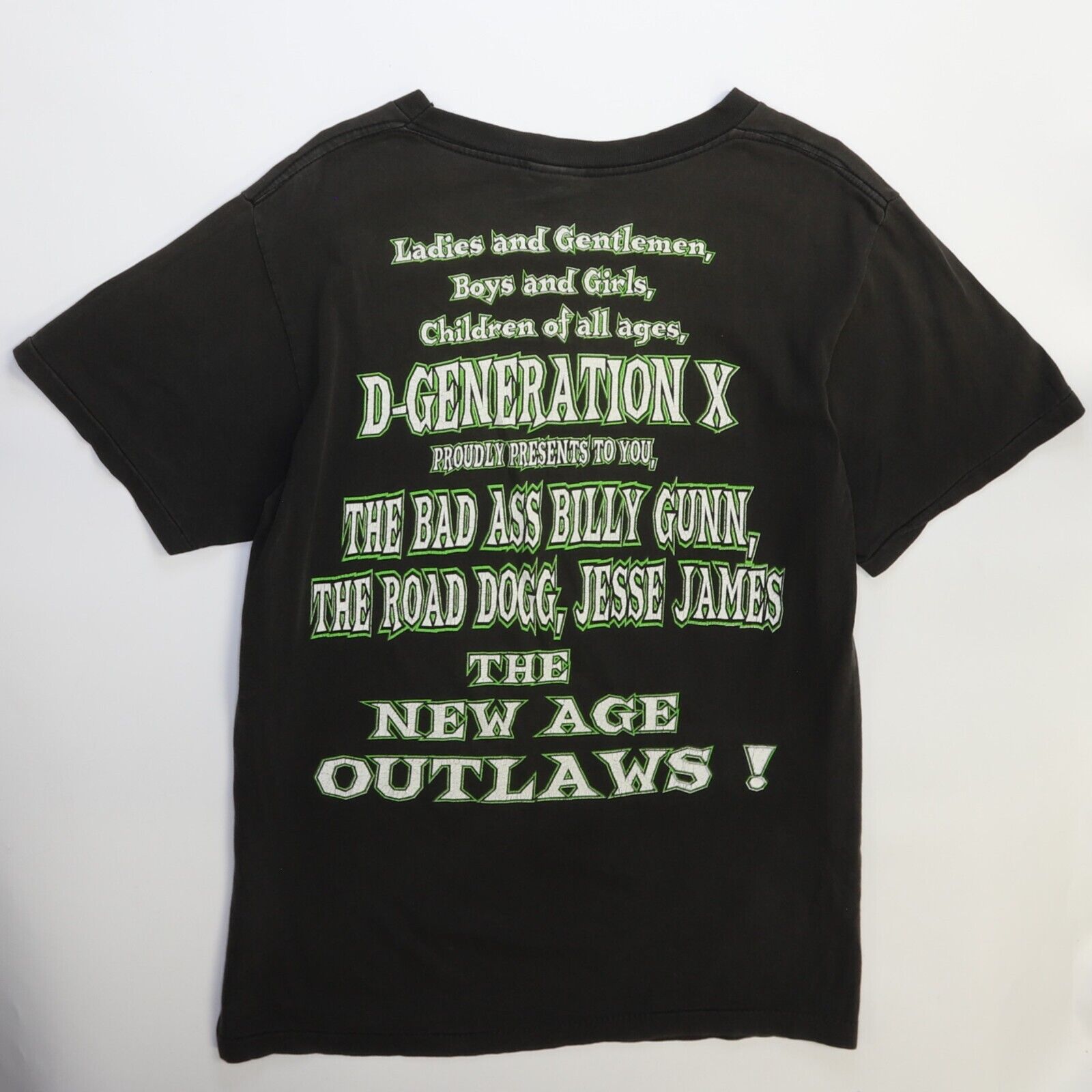 Vintage New Age Outlaws D-Generation X Wrestling T-Shirt Medium DX