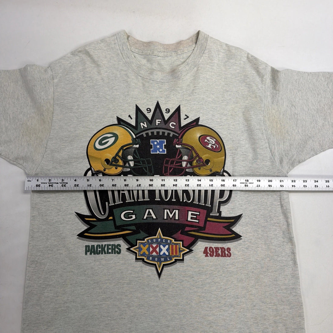 Vintage Green Bay Packers San Francisco 49ers Super Bowl XXXII T-Shirt XL NFL