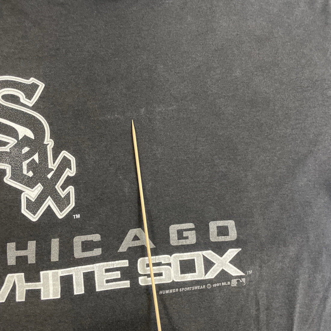 Vintage Chicago White Sox T-Shirt Size XL Double Sided Two Tone 1991 90s MLB
