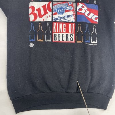Vintage Budweiser King Of Beers Crewneck Sweatshirt Size Large Beer Promo