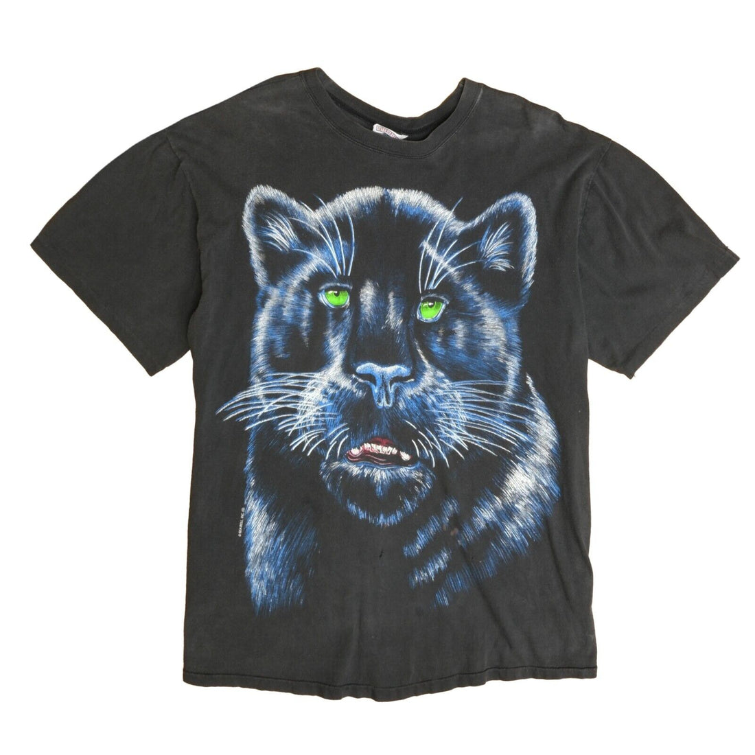 Vintage Black Panther T-Shirt Size XL Animal Nature Wildlife 90s