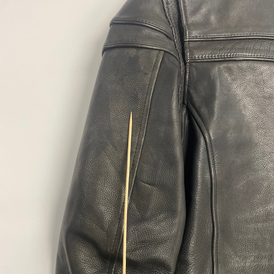First Classics Leather Cafe Racer Motorcycle Jacket Size Medium