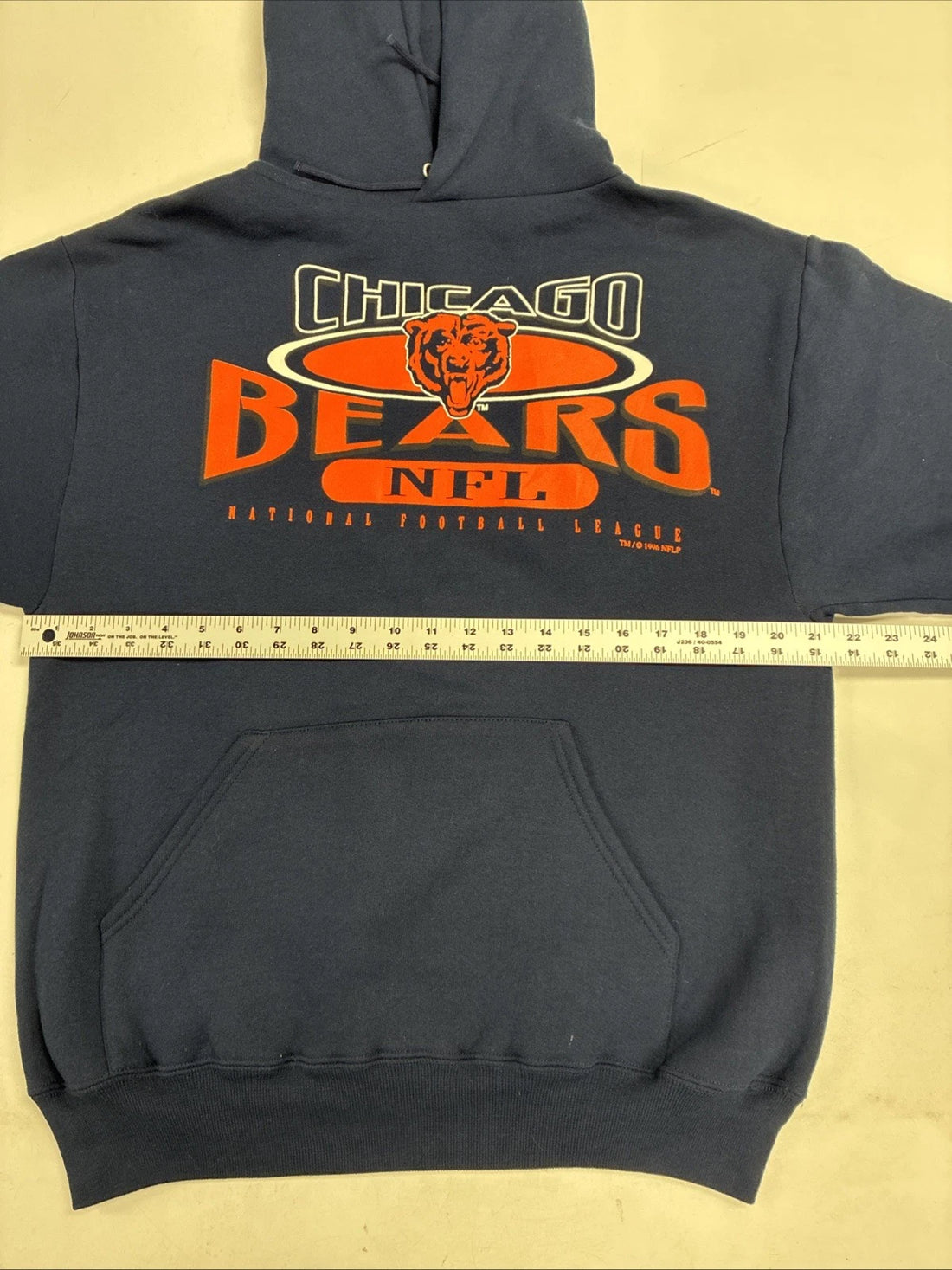 Vintage Chicago Bears Chalk Line Sweatshirt Hoodie Size Medium 90s NFL NWT