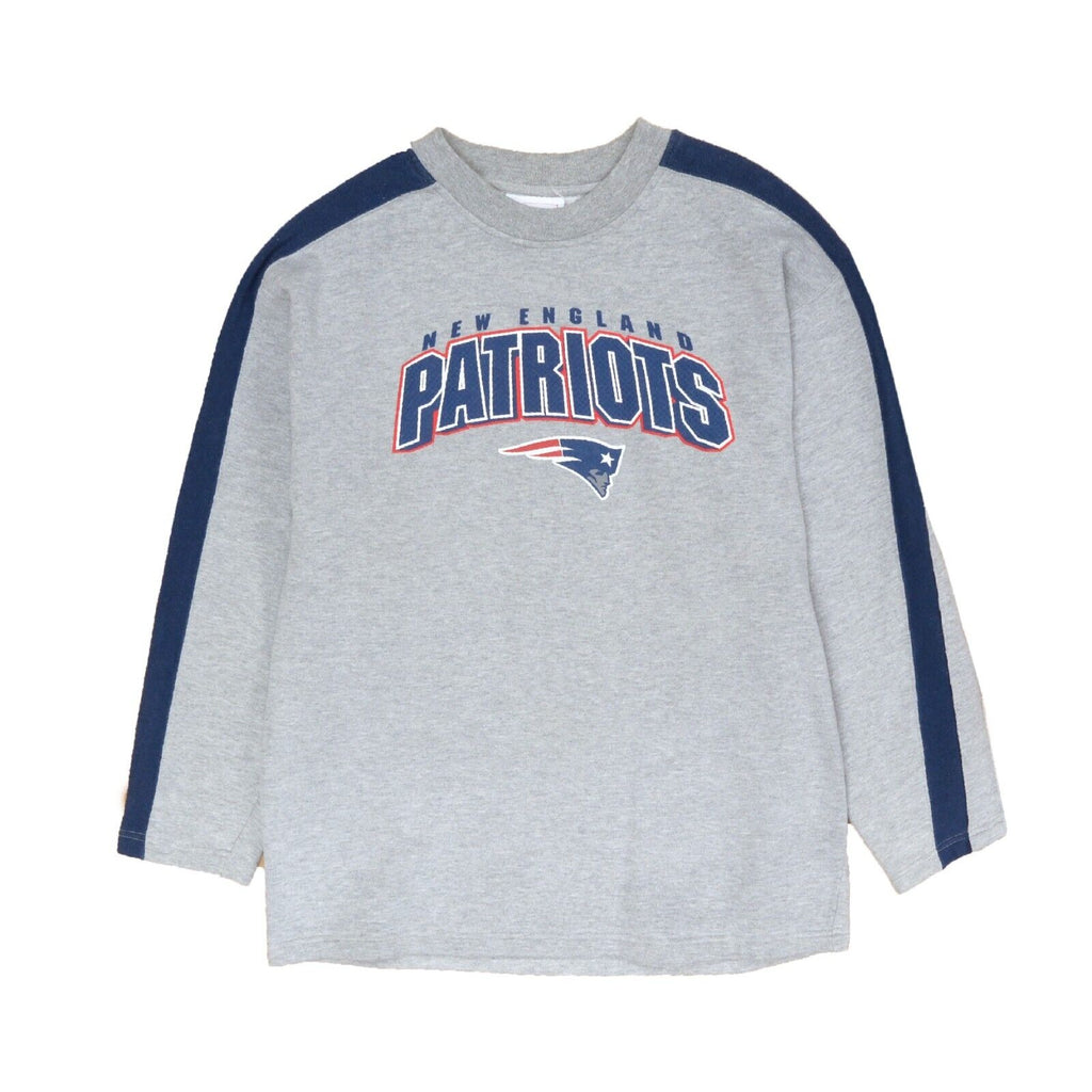 Vintage 90s New England Patriots Pullover Sweatshirt Crewneck XL Gray