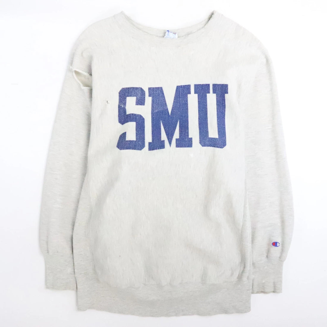 Vintage SMU Champion Reverse Weave Crewneck Sweatshirt Size XL Distressed 90s