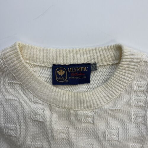 Vintage Team Canada USA Barcelona Olympics Crewneck Sweater Size Large 1992 90s