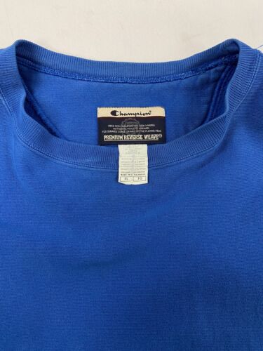 Vintage Champion Reverse Weave Sweatshirt Crewneck Size XL Blue Y2K