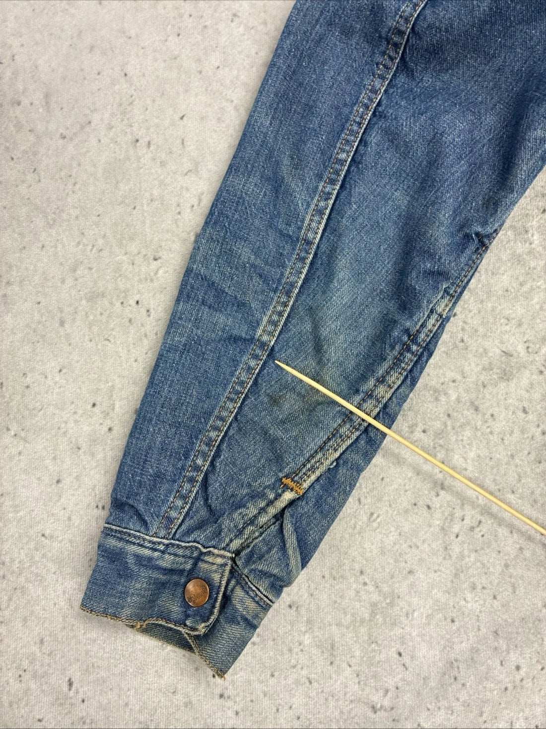 Vintage Wrangler Lined Denim Jacket Size 38 70s