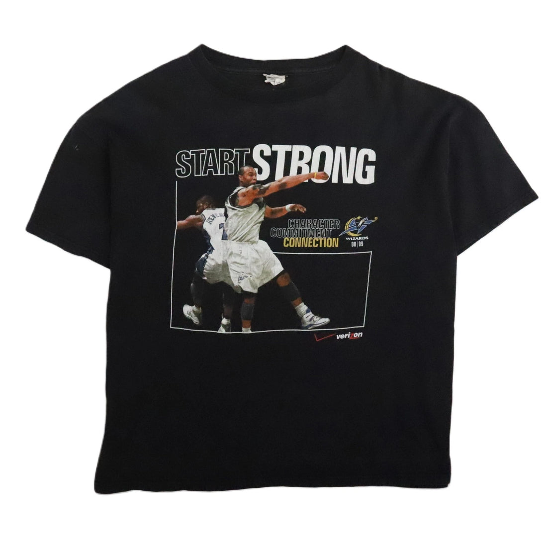 Vintage Washington Wizards Start Strong T-Shirt Size XL Caron Butler NBA