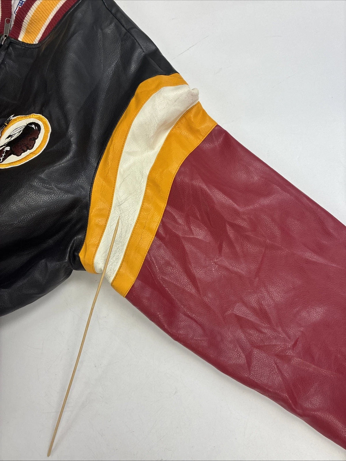 Washington Redskins Faux Leather Varsity Jacket XL NFL