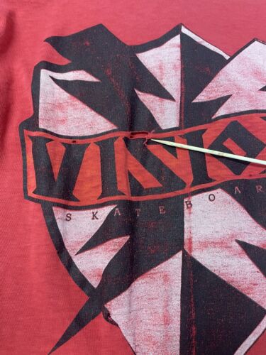 Vintage Vision Street Wear Skateboards T-Shirt Size Medium Red