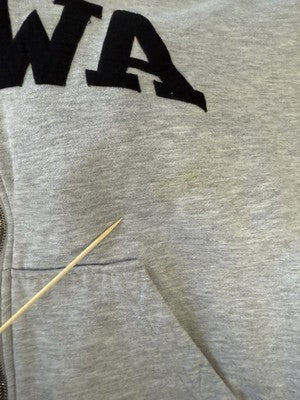 Vintage Iowa Majestic Full Zip Sweatshirt Hoodie Size Medium