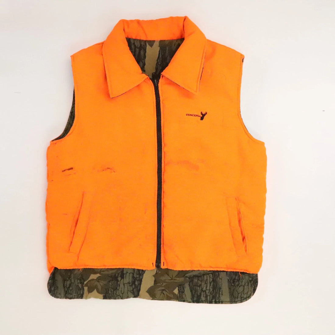 Vintage Trebark Camo Vest Jacket Size Medium Reversible