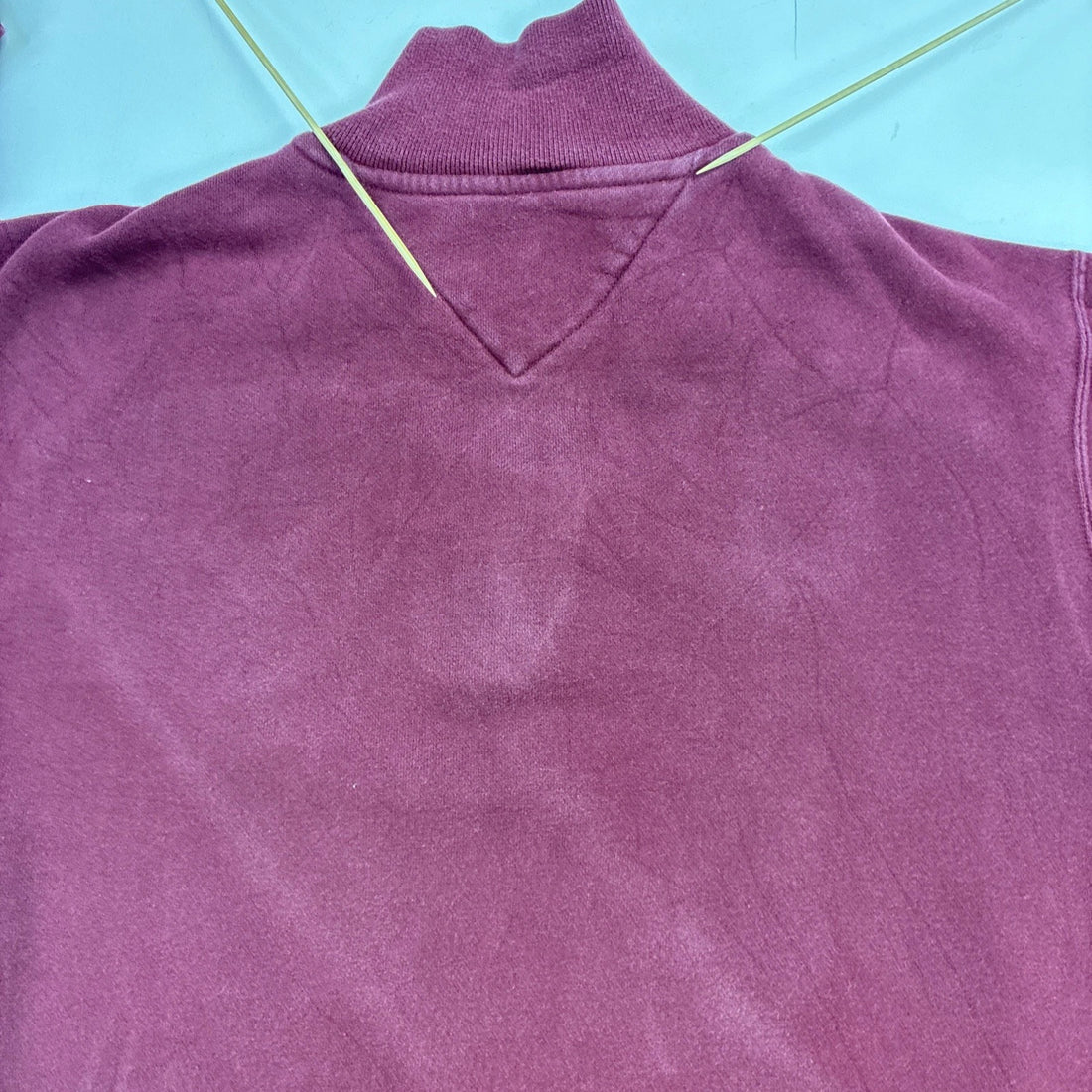 Tommy Hilfiger 1/4 Zip Pullover Sweater Size Small Red