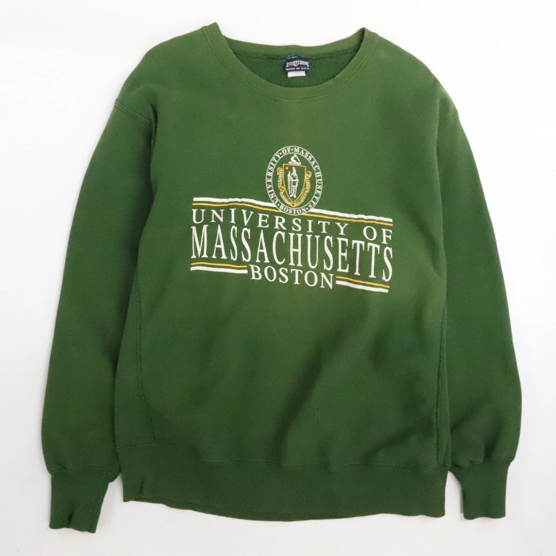 Vintage University Of Massachusetts Boston Crest Crewneck Sweatshirt Size XL 90s