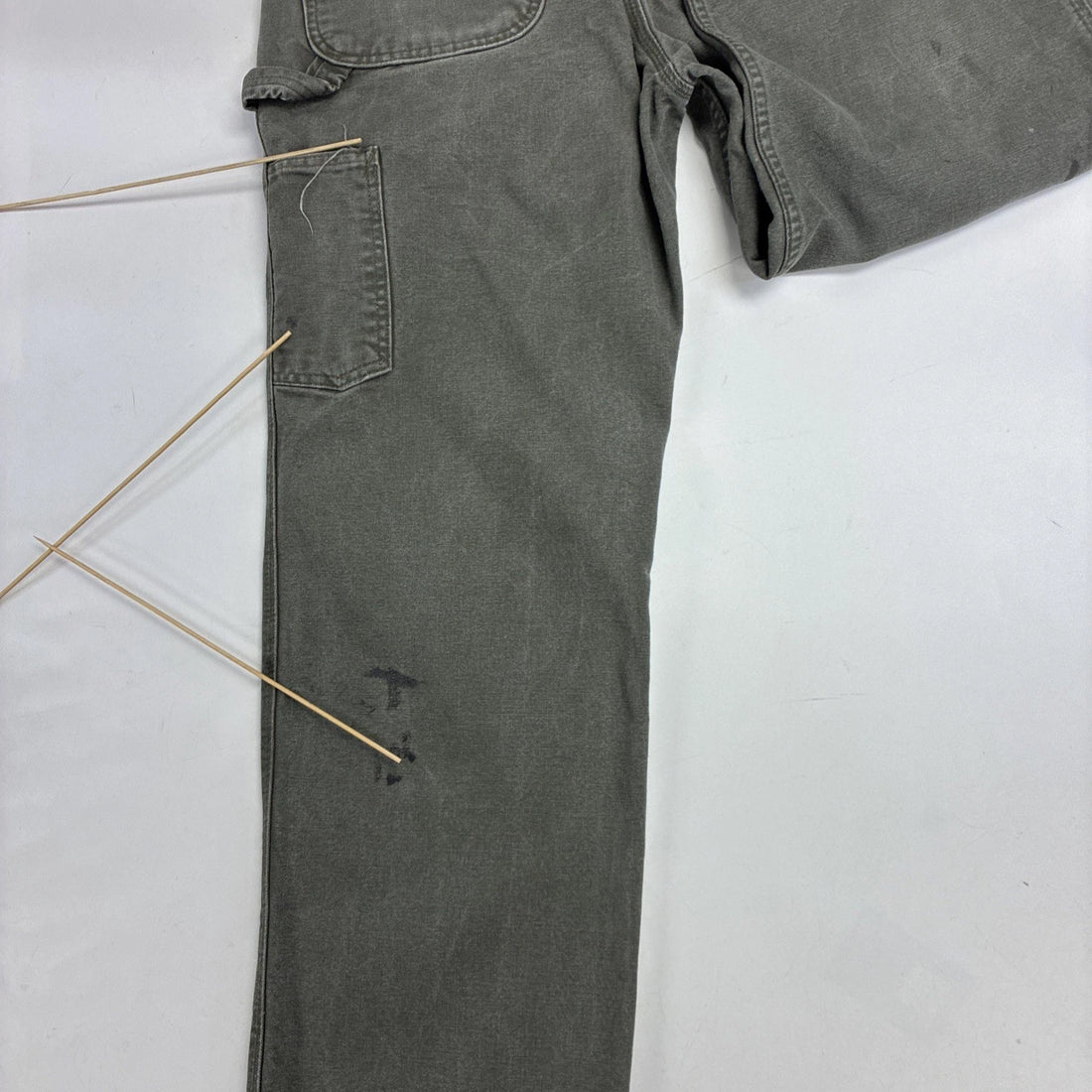 Carhartt Canvas Carpenter Work Pants Size 33 X 34 Green