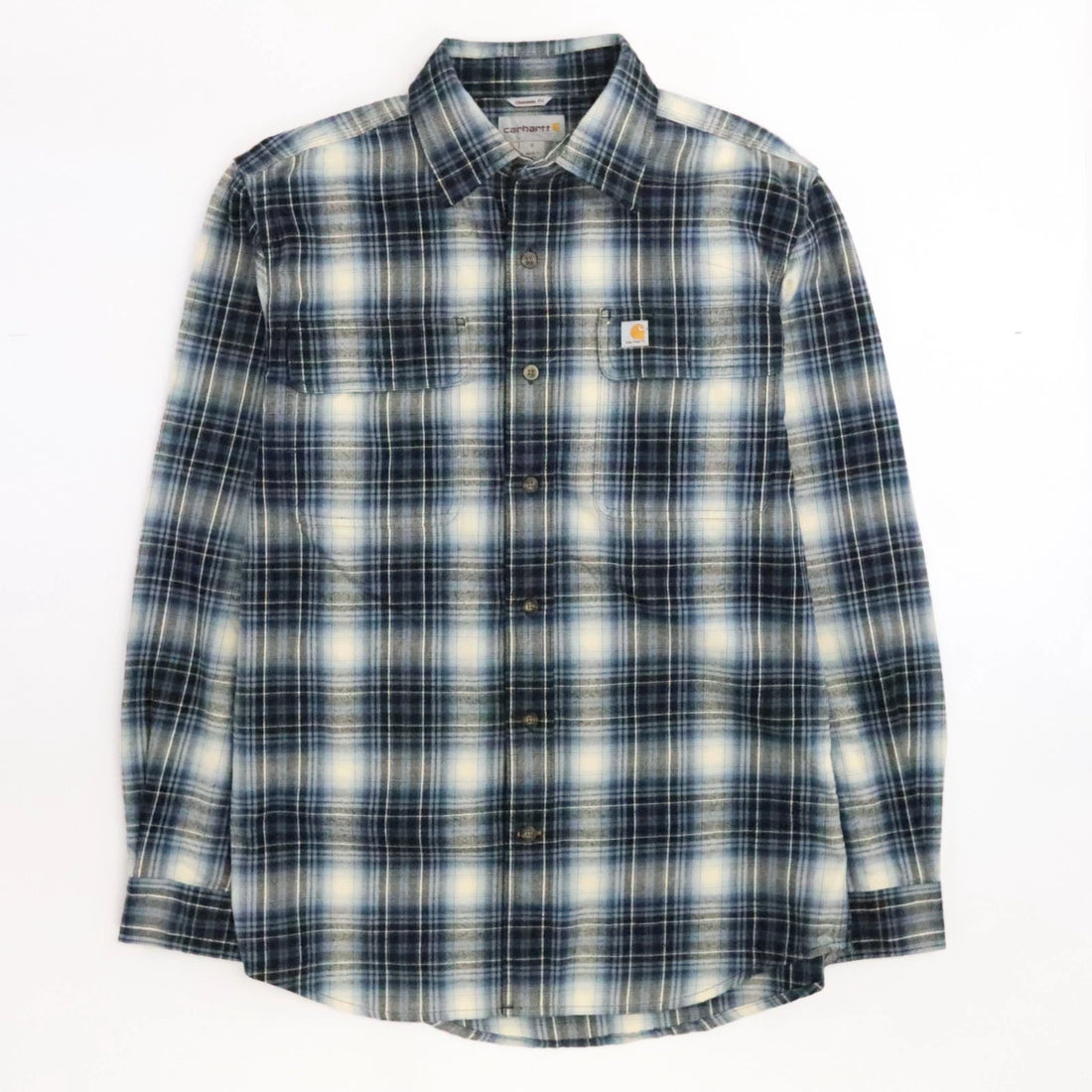 Vintage Carhartt Wool Long Sleeve Shirt Size Small