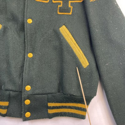 Vintage King Philip Cheerleader Captain Wool Varsity Jacket 40 Green