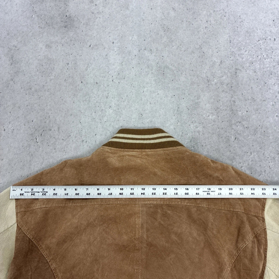 Vintage R&R Leather Suede Bomber Jacket Size XL